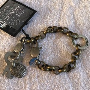 Silver and gold couture septem bracelet